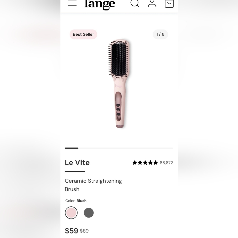 L'ange Le Vite Hair Brush - Blush Pink